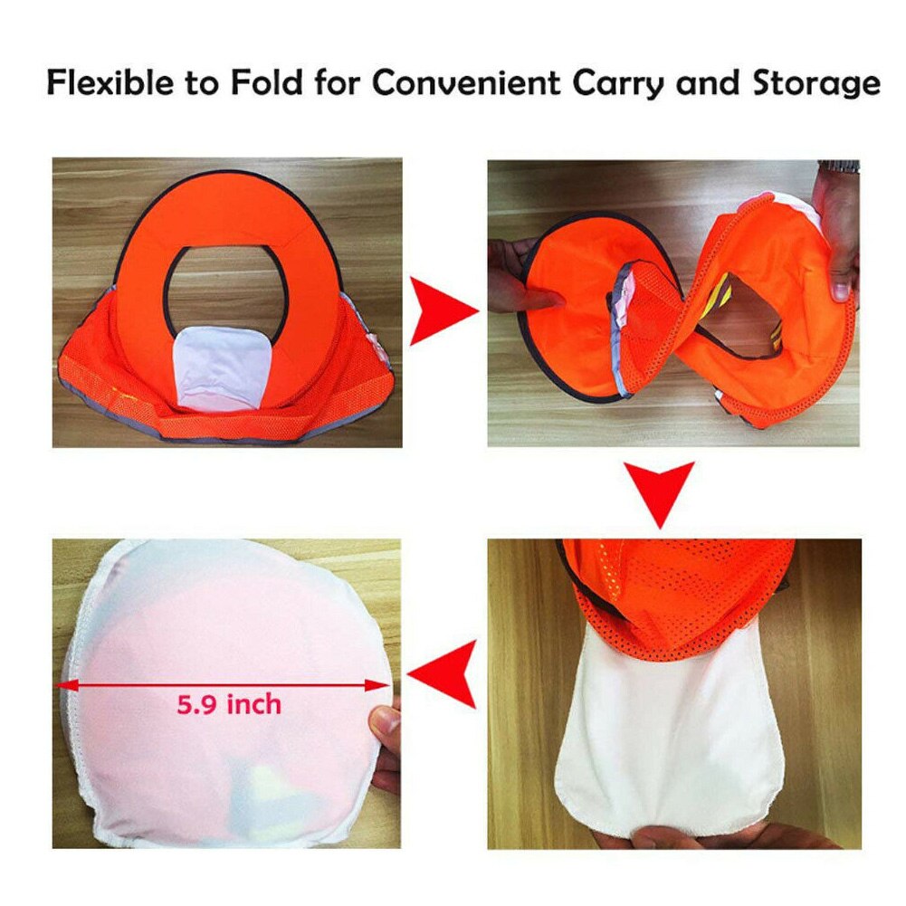Shade Protective High Visibility Neck Mesh Sun Shield Stripe Hard Hat Outdoor Safety Reflective Full Brim Construction Worker