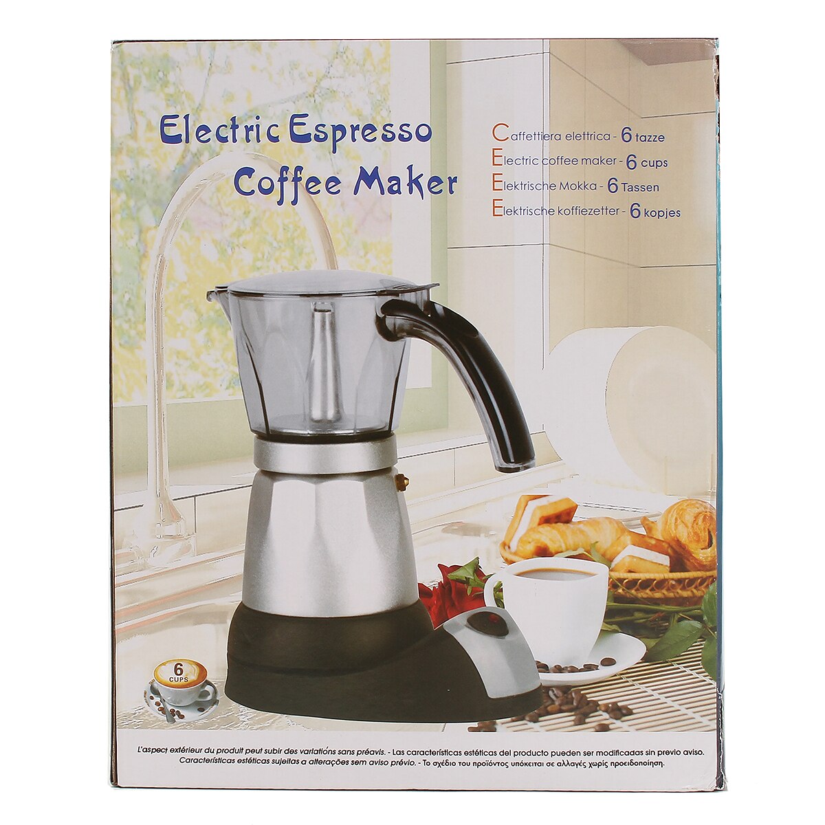 Kitchen Mini Coffee Maker Electric Automatic Coffee Machine Cafetiere 6 Cups Espresso Percolator Mocha Tea Kettle Household