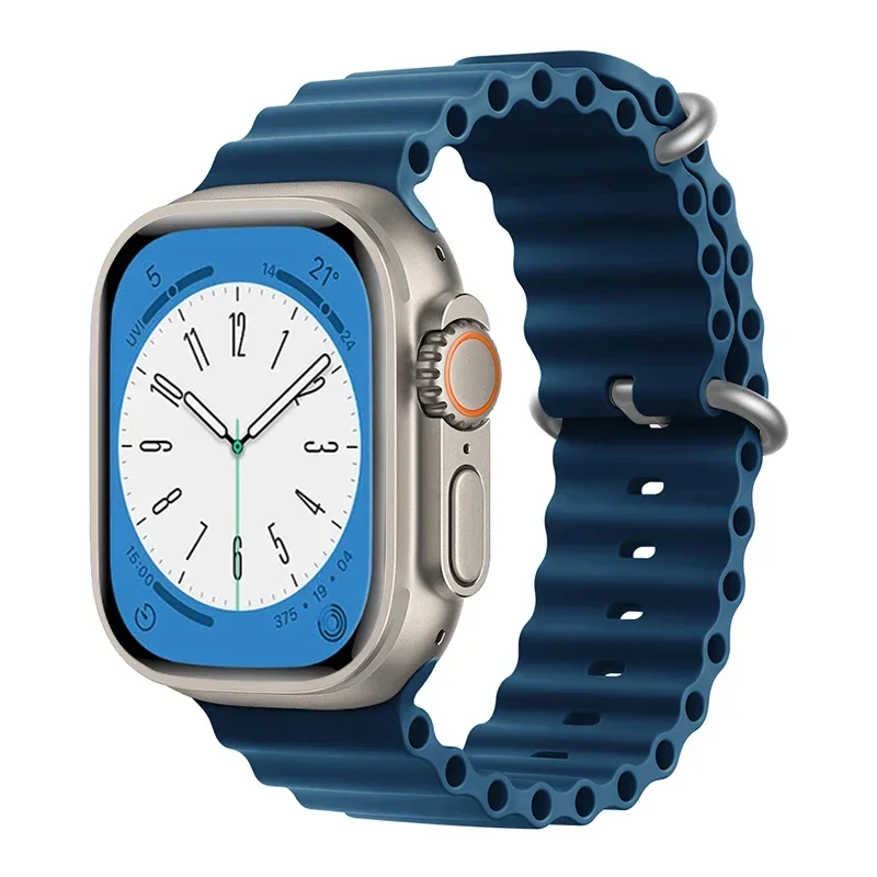 Siliconen bandjes Voor Apple horlogeband Ultra 2 49mm 46mm 44mm 45mm 40mm 41mm 42mm Oceaan armband iWatch serie 10 9 8 7 6 5 4 3 se