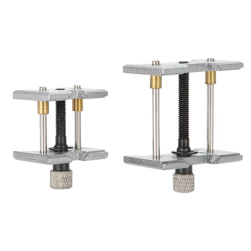 2Pcs Multifunctional Steel Watch Movement Holder Vice Clamp Remover Adjuster Fixer Adjustable Watch Repair Tool for Watchmaker