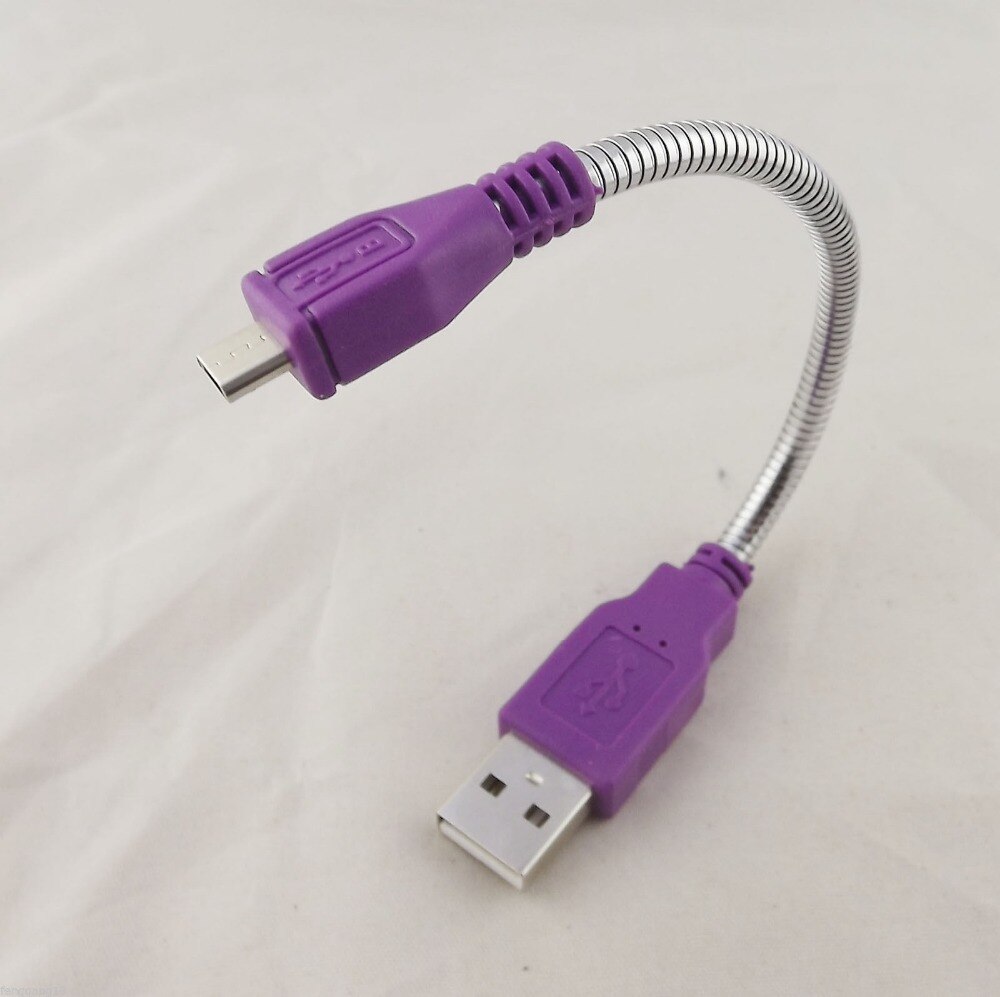 1pc USB 2.0 A Male Plug to USB Micro 5 Pin Male Plug Extension Flexible Metal Stand Cable 15cm