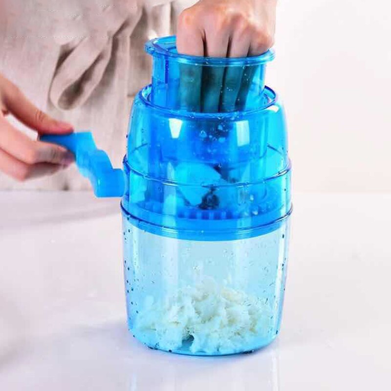 1L Snow Cone Maker Machine Kitchen Portable Hand Crank Manual Ice Crusher Shaver Kids Shredding