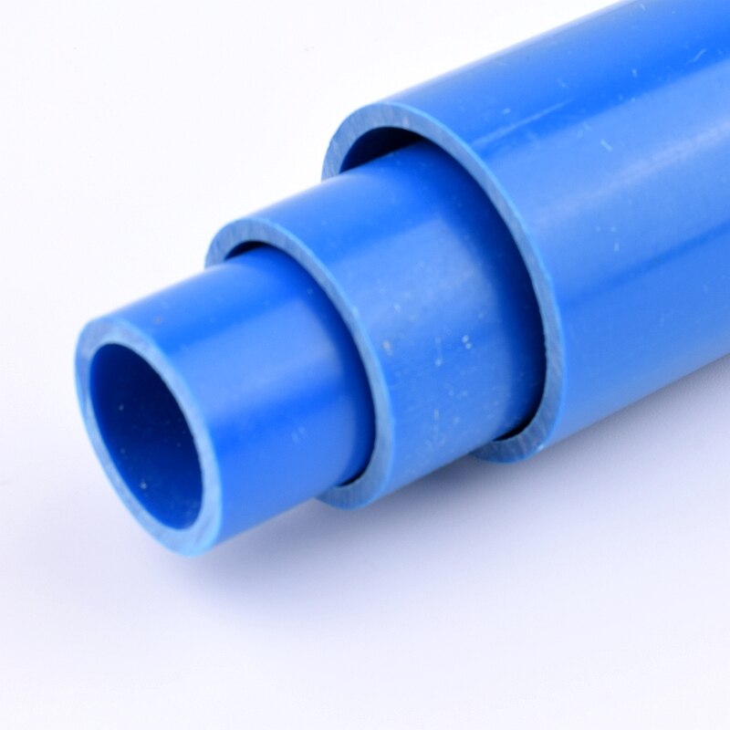Outer Diameter 20/25/32/40/50/63mm PVC Blue Pipe Aquarium Fish Tank Tube Garden Irrigation Watering Fittings 50cm Long