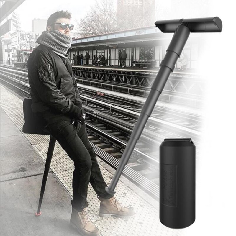 Telescopic trekking pole portable folding stool mini telescopic chair portable seat telescopic rod 17cm Camping chair