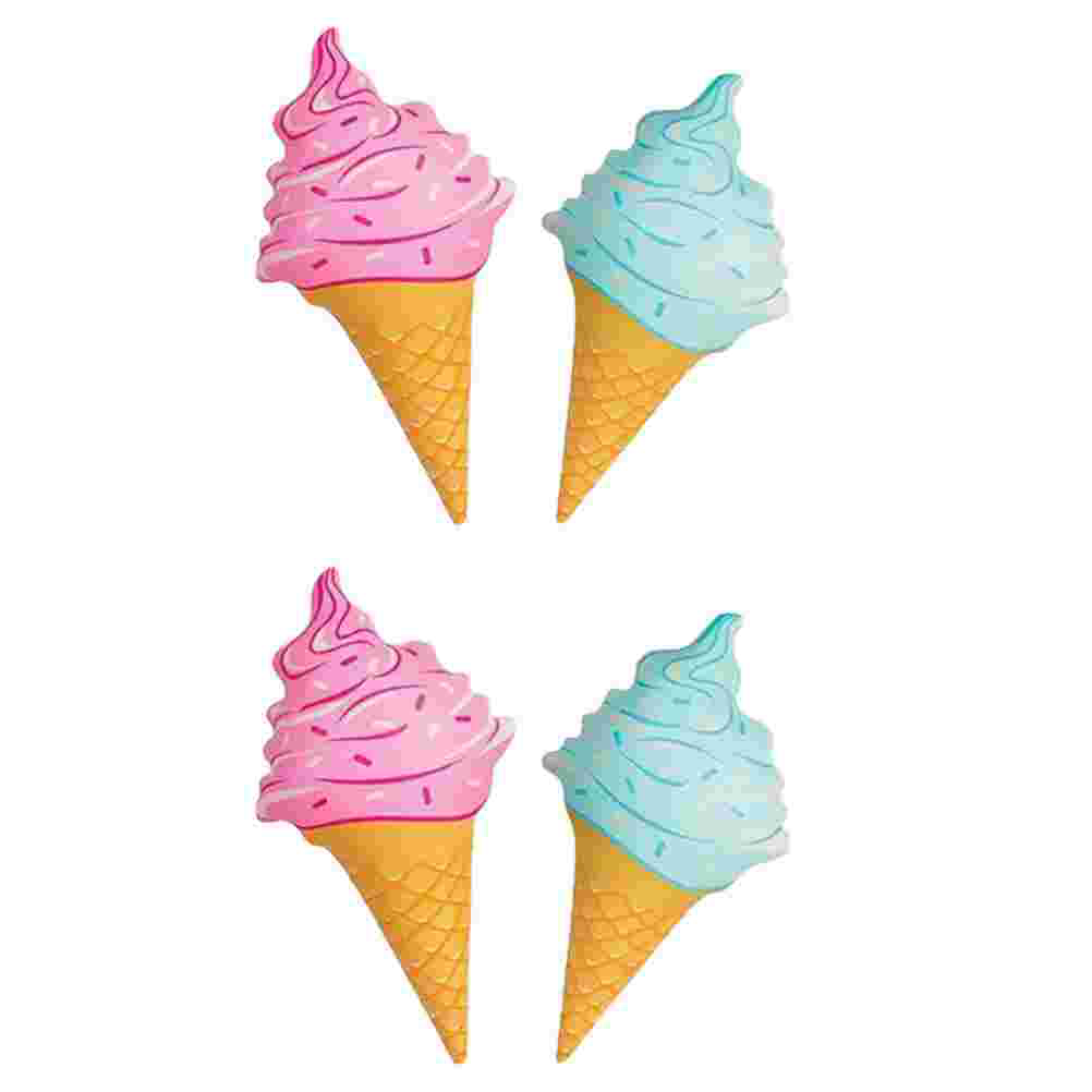 4pcs Durable Portable Floating Ice Cream Floats Ice Cream Cone for Beach Pool