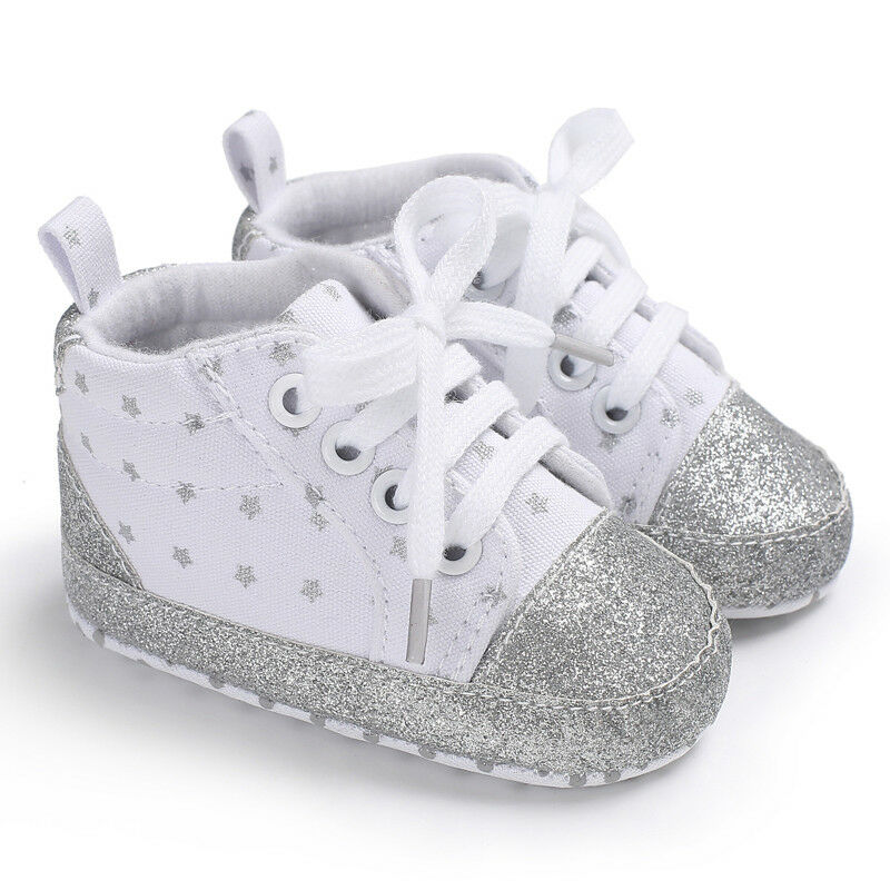 Pasgeborenen Jongens Meisjes Zachte Zool Schoenen Baby Laarzen Anti-slip Sneakers 0-18 M: WHITE / 0-6 months