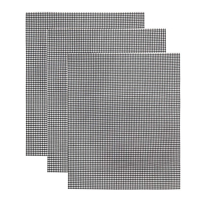 3Pcs Bbq Grill Matten Non-stick Bbq Mat Herbruikbare Bbq Mesh Mat Roker Grill Mat Barbecue Pad Oven koken Liner Grill Accessoires