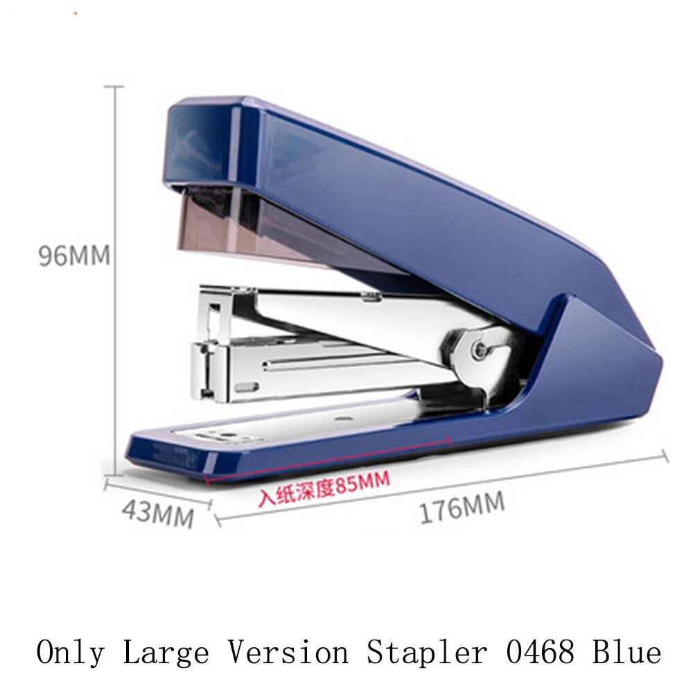 Deli Labor-saving Stapler Durable Color Stapler S M L Paper Stapling Stapler Strong Penetration Office School Stapler: Blue L