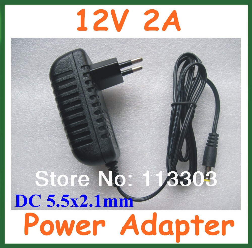 Adaptador de fuente de alimentación LED para tira de luces LED, cargador con enchufe europeo y estadounidense, 4 piezas AC 100-240V a DC 12V 2A 2000mA