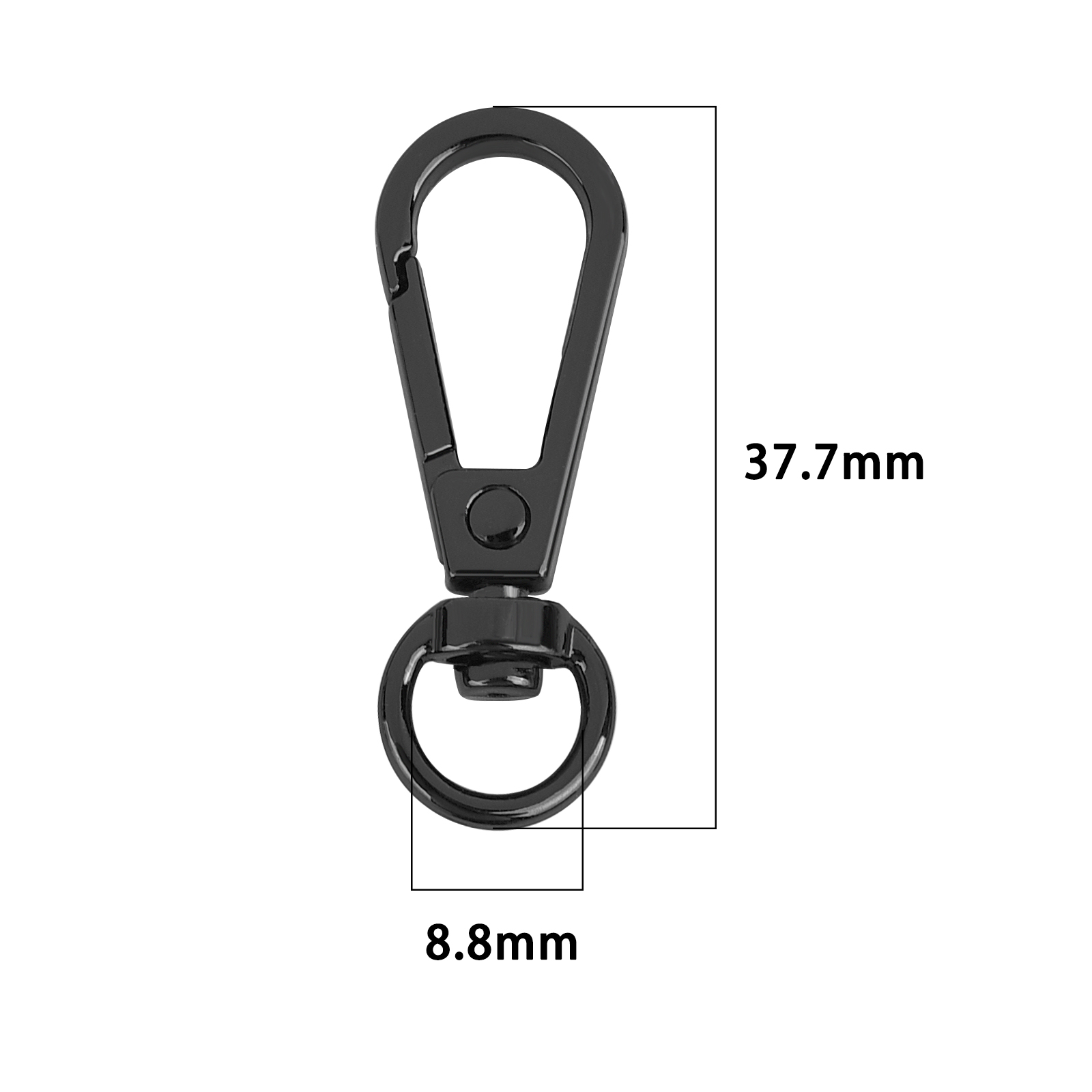 impostato di 5 chiusure girevoli con moschettoni per cordino con anelli portachiavi Ganci per clip portachiavi per catena braccialetto collana fai da te