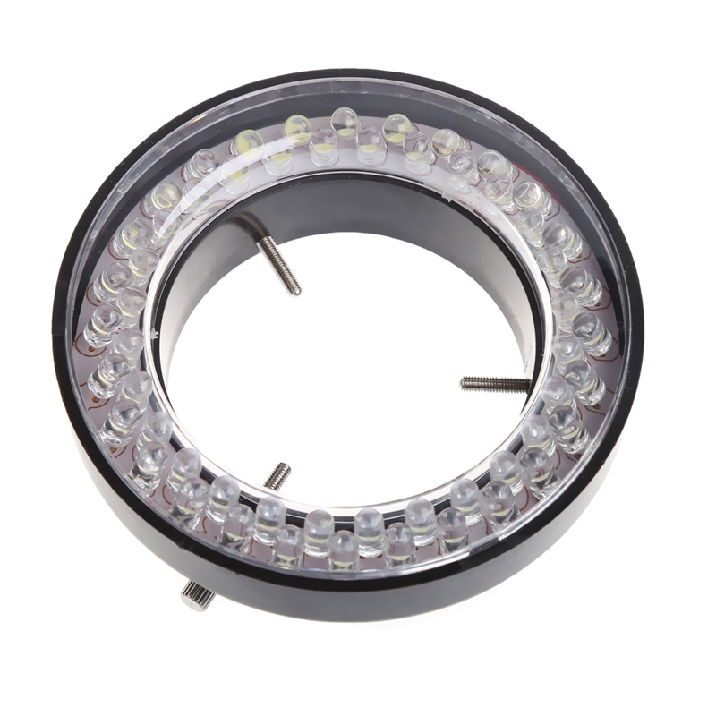 Lampe illuminateur annulaire réglable à 56 LED, pour Microscope à ZOOM stéréo, source de luminosité réglable, variateur de caméra SMD