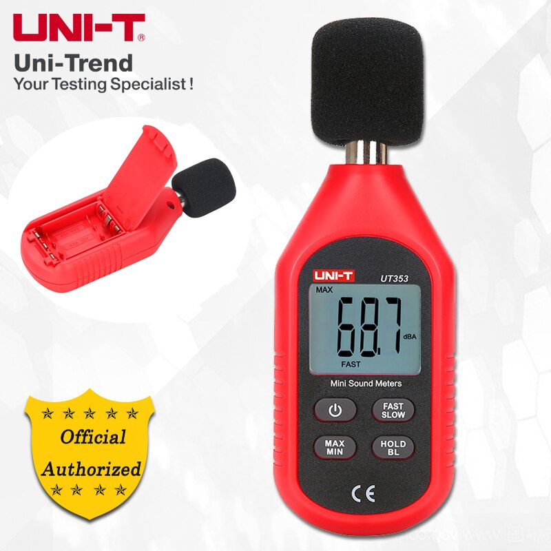 UNI-T UT353 Mini Sound Lever Meter; Industriële/Home Noise Meter, Lcd Backlight, Lage Batterij Indicatie