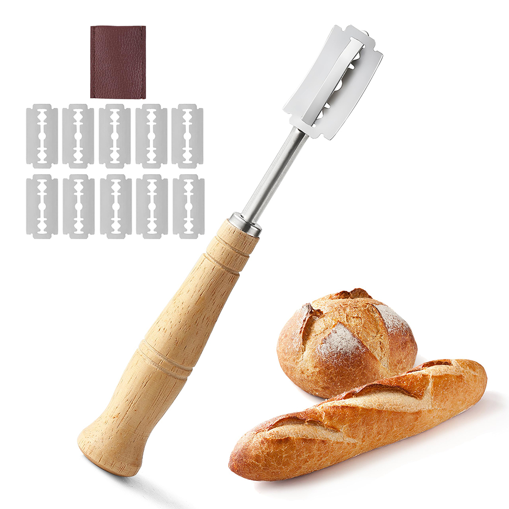 JxLame-Outil de coupe de pâte en acier inoxydable, couteau de marquage avec 5 rasoirs, fournitures de coupe JxLame: Rose