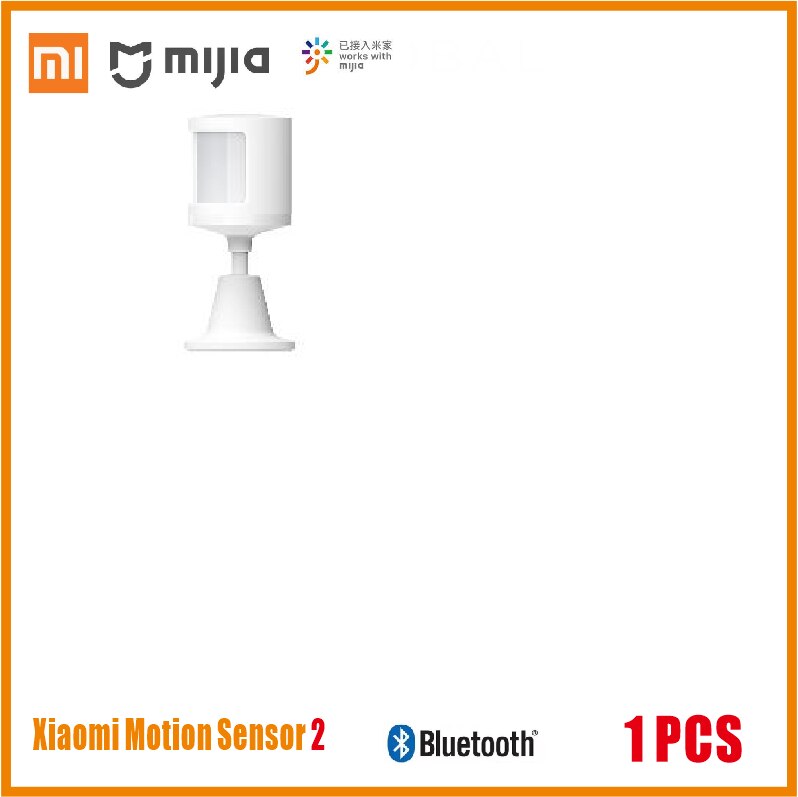 Newest Xiaomi Mijia Motion Sensor 2 Human Body Sensitive Ambient Light Dark Transducer Bracket Bluetooth Work With Mijia: 1 PCS