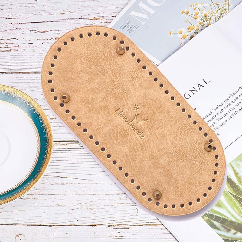 1PC 25x12cm Bag Bottom Base Oval DIY Tote Bag Handmade Crochet Shaper Leather Purse Insert Accessories