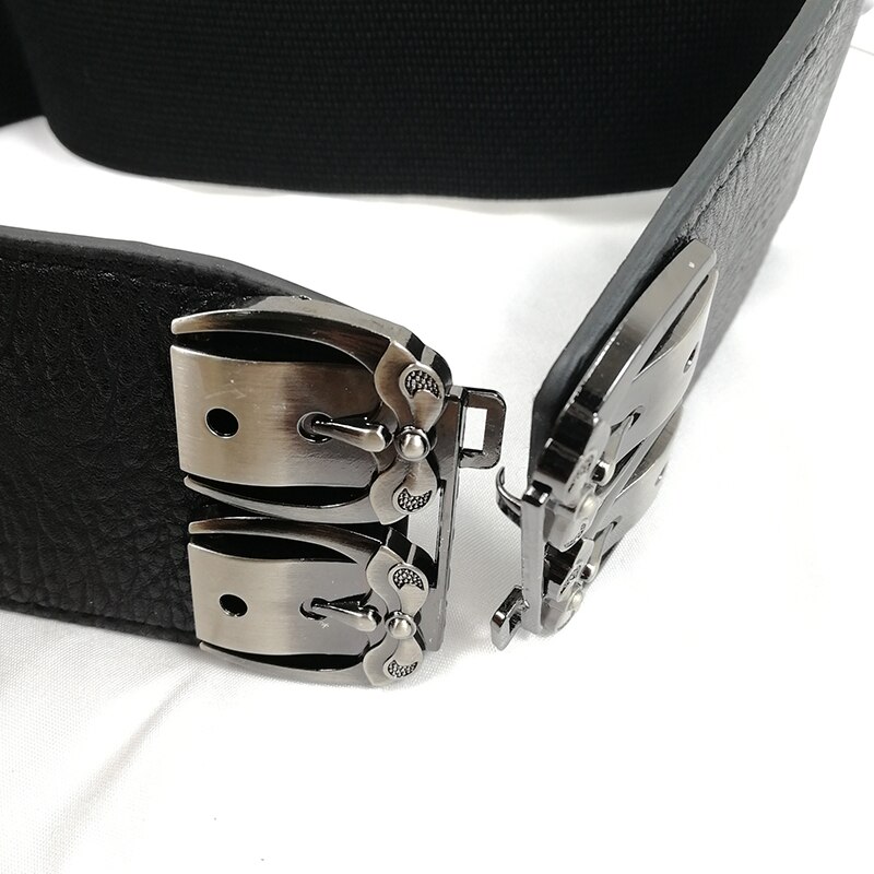 Cinturones de talla grande para mujer, faja ancha elástica, cinturón de vestir, cinturón de cintura elástica para mujer, cintos de cuero negro