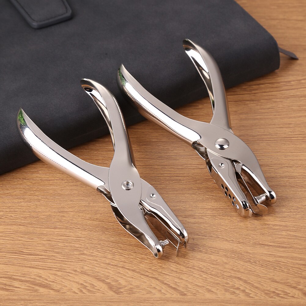 Portable Single Hole Puncher Paper Material Scrapbooking Handheld Metal Craft Punch Small Durable Home School Office Paper Punch