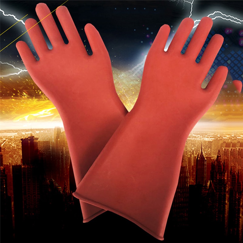 Rubber Elektricien Veiligheid Handschoen 1 Paar Anti-Elektriciteit Beschermen Professionele Hoogspanning Isolerende Handschoenen