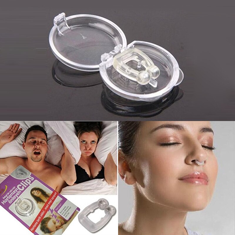 Pinza nasal de silicona Anti ronquidos, pinza magnética para dejar de roncar la nariz, Apnea antirronquidos, dispositivo de ayuda para el sueño, cuidado de la salud
