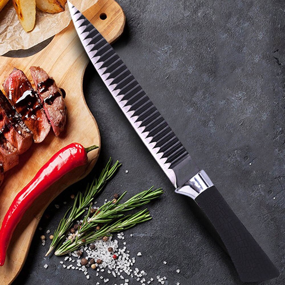 Black Stainless Steel 6pcs/set Kitchen Knife Set Germany Steel Ultra Sharp Blade