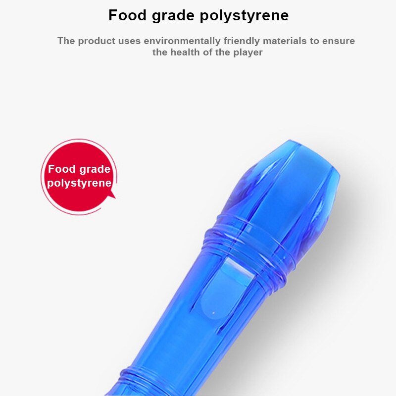 Student Children Plastic Flute Recorder 6 8 Holes Detachable Music Instrument H7JP