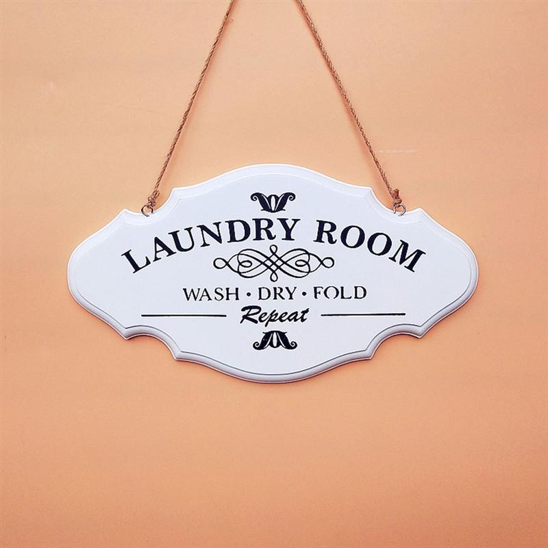 1Pc Laundry Room Hangtag Vintage Muur Teken Voor Hotel Thuis Winkel Houten Deur Plaque Muur Teken Deur Opknoping Boord begeleiden Teken