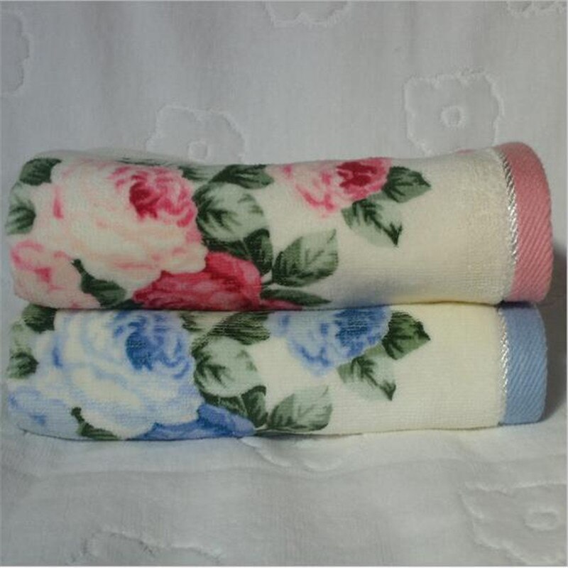 32*72 cm Gedrukt Bloem Katoenen Badstof Handdoeken, patroon Bloemen Gezicht Badkamer Handdoeken voor Volwassenen, Toallas Algodon