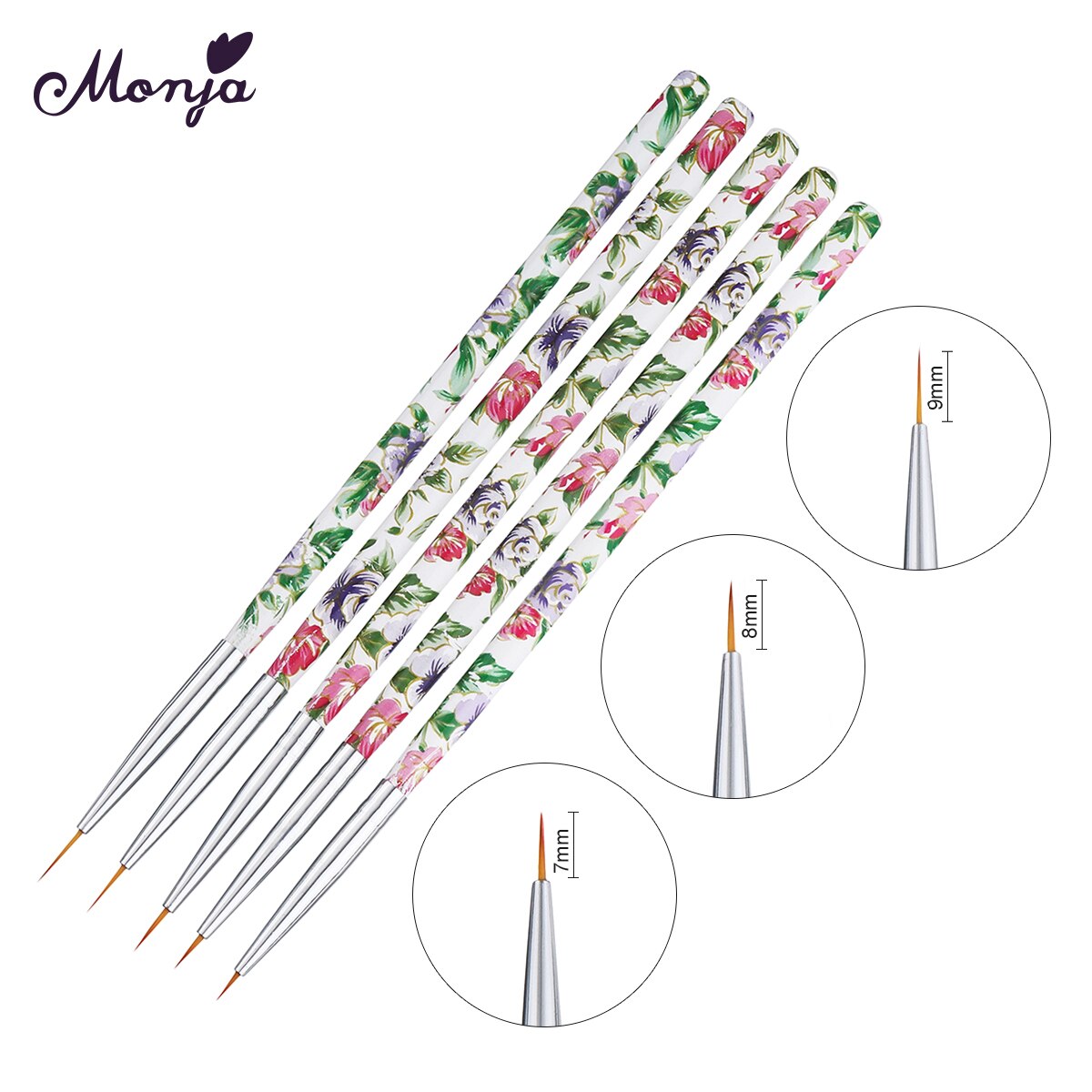 Nail Art Accessoires Nail Gereedschap Nail Art Puntjes Gereedschap 5 Pcs Set Retro Bloem Pull Pen Nail Pen Set: Default Title