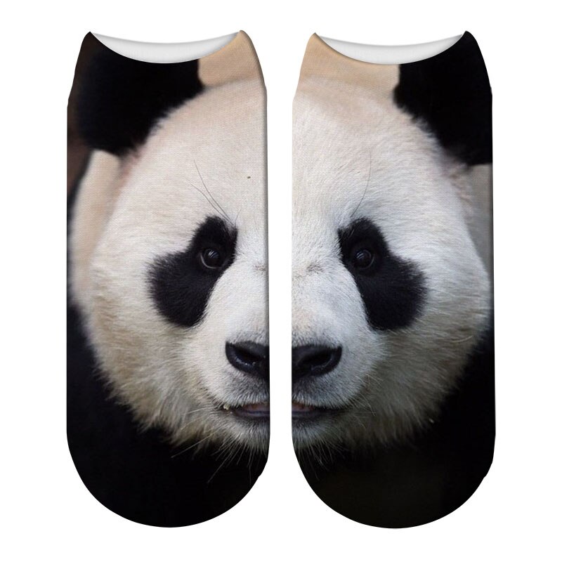 Schattige panda bedrukte sokken korte dieren damessokken terreur nieuwigheid sokken lage enkelsokken 5 zws 69: Stijl 1