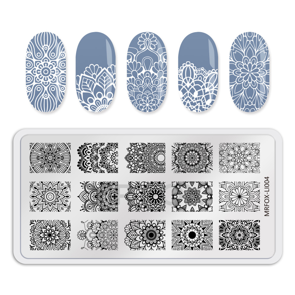 1 Uds. Placas de estampado de uñas de serpiente, plantillas rectangulares, placa de imagen de sello para decoración de uñas, herramientas de impresión de uñas de acero inoxidable para manicura: Cobalto azul
