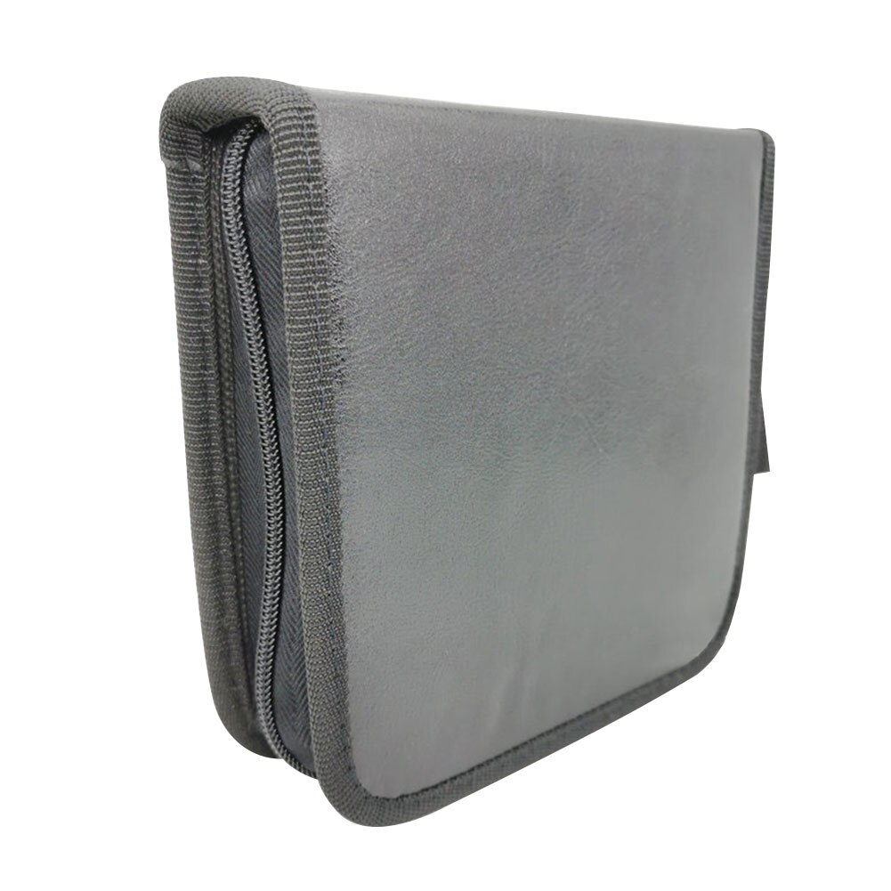 Hard Zipper Album Storage Case Holder Black Home Sleeve Double-side Wallet Box CD Bag 40 Disc DVD Organizer