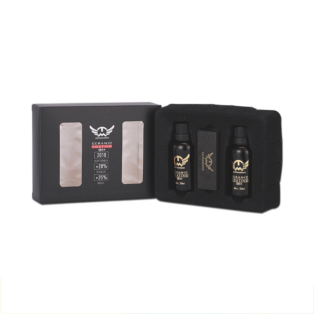 2 flessen/Set 30ML 9H Keramische Coating Auto Detailing Glasscoat Nuttig Anti-kras Auto Polish Motocycle verf
