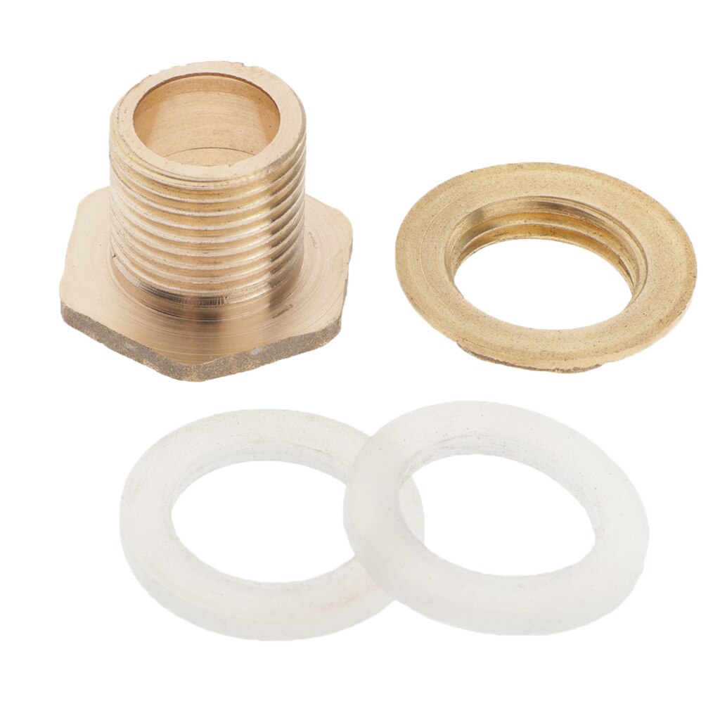 Mässing vattentank koppling skottkoppling med gummiring vattenrör koppling  m1/2 ''  m3/4 ''  m1 ''  dn15 24mm