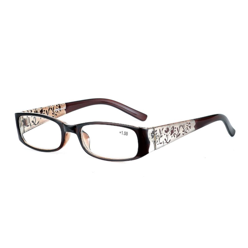 Magnetic Reading Glasses Women Anti-Fatigue Anti-Radiation Diopter Presbyopic Glasses +1.0 to +3.5 R195: +250 / Brown