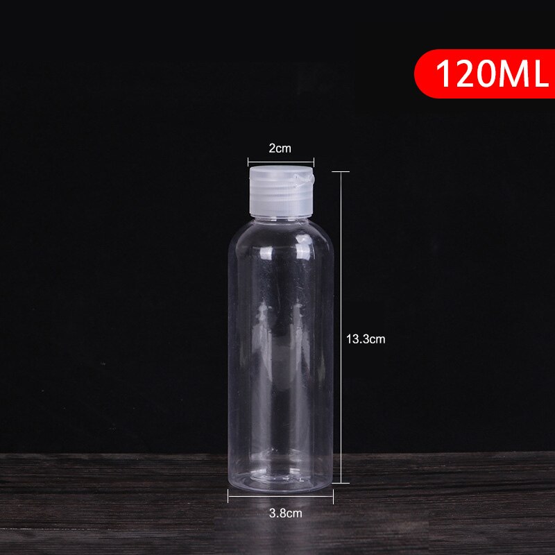 1 Stuks 250Ml/30Ml/5Ml Plastic Clear Lege Seal Flessen Pack Clamshell Water Fles Flip top Cap Verpakking Mini Vloeibare Container: 120ml