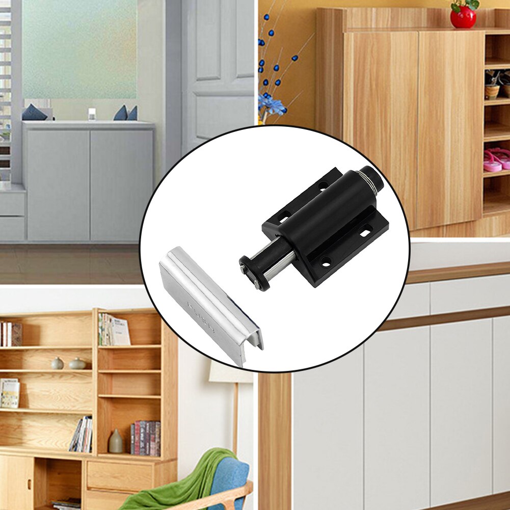 2 stücke Schublade verriegeln Schrank Stopper Schwarz Hause Schrank Fänge Magnetische prallt ab Küche Möbel Glas Tür Langlebig Kleiderschrank