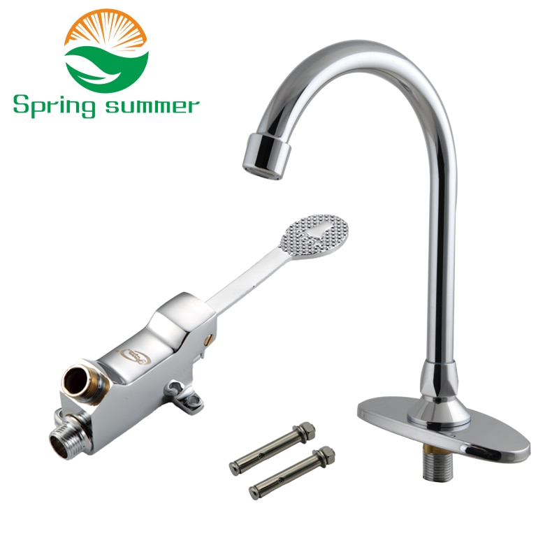 FRÜHLING SOMMER 4/8 fuß Pedal klopfen, fuß treten wasserhahn medizinische Pedal Hand waschen gerät öffentlichen ort fuß Pedal wasser sparen