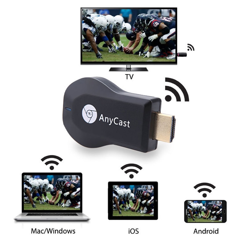 Clé tv trumsoon mirascreen, récepteur hdmi anycast, miracast, dlna, airplay 1080p, compatible avec les téléphones android et ios, compatible avec la télévision.