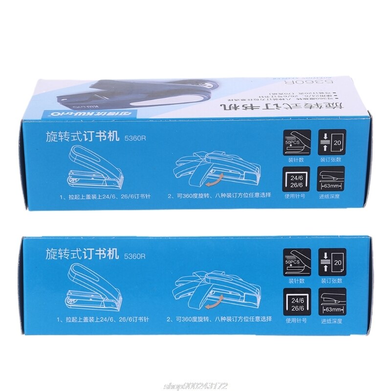 Agrafeuse rotative à 360 degrés, 2-25 feuilles de papier A4, reliure manuelle, directe, Jy6 21