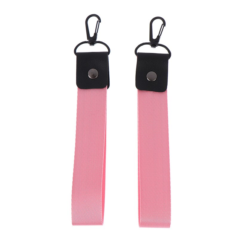 keychain lanyard Mobile Phone 2Pcs Strap shanging key chain Lanyard collar card Phone hanging keys collar Rope chain cordon: Pink