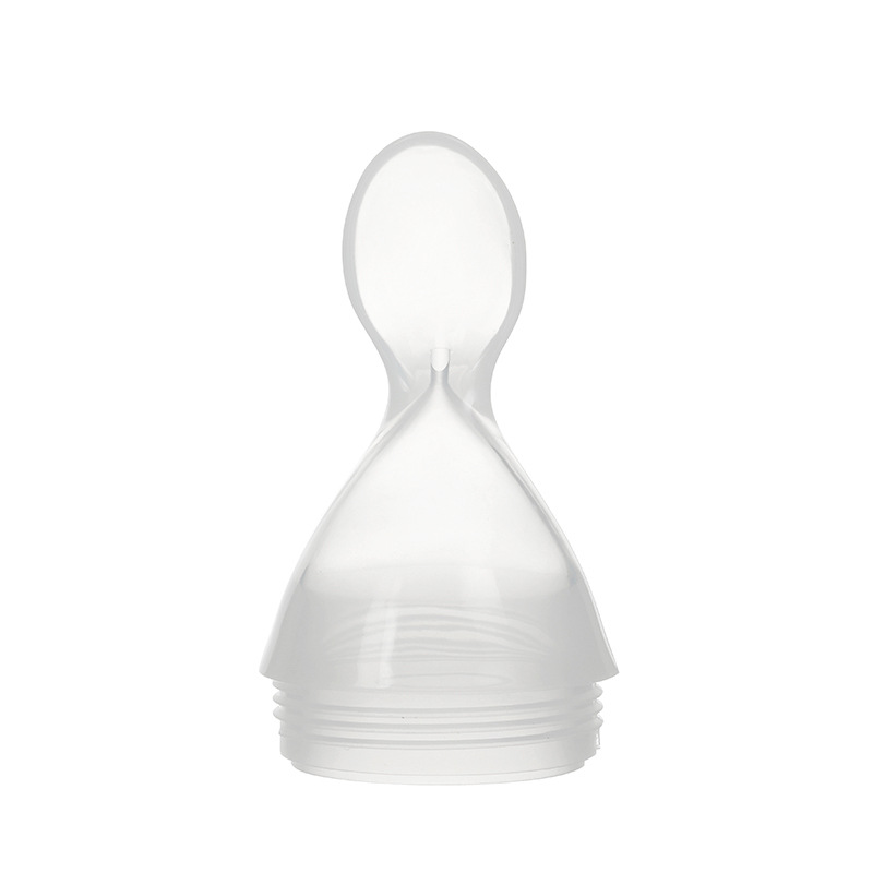 120Ml Veilig Pasgeboren Baby Zuigfles Peuter Siliconen Squeeze Voeden Lepel Melk Fles Baby Training Feeder: Hard spoon