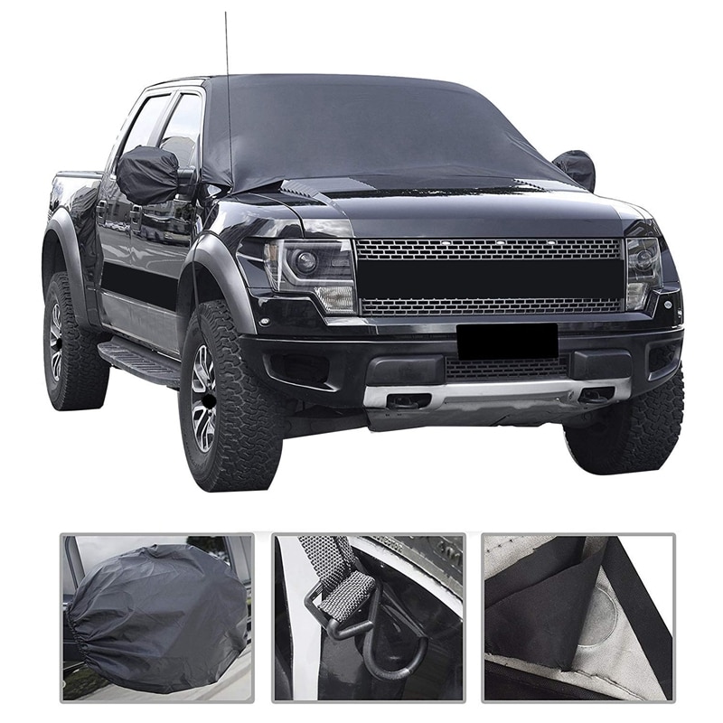 96 Inch X 57 Inch Car Windshield Snow Cover with Mirror Snow Covers for Protect Windshield and Mirror From Snow, Ice and Frost f