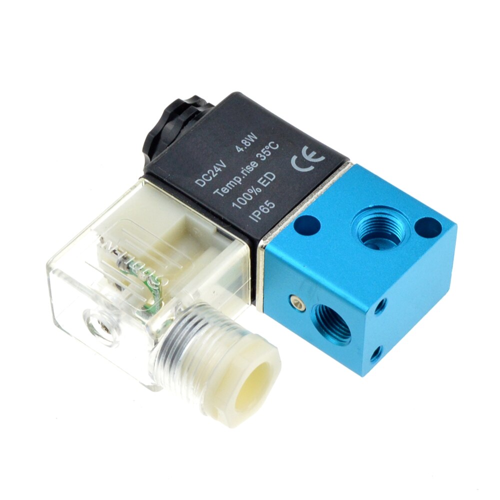 Pneumatic Air Solenoid Valve 2 Position 3 Port Way 1/8 BSP Female Thread NC Normally Closed Electric Magnetic Valve 12V 24V 220V
