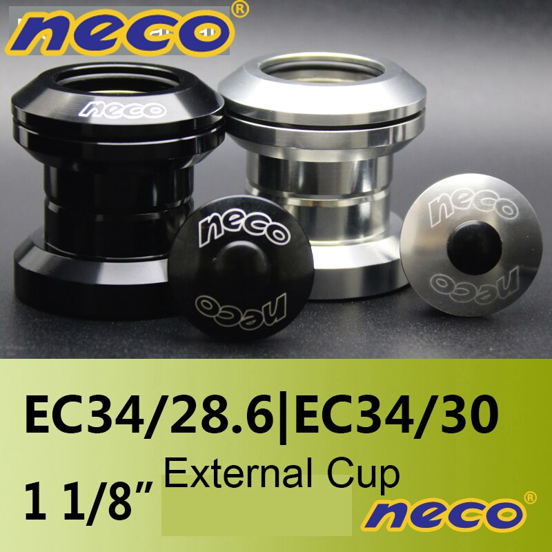 Neco gevindløst leje headset 34 mm ec34 28.6 30 headset ekstern kop road mountain mtb cykel 34 mm