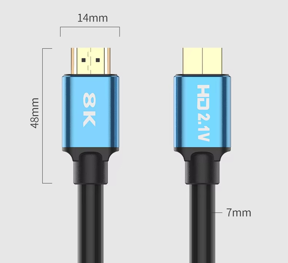 NNBILI câble vidéo de Surveillance de sécurité d'ingénierie haute vitesse 8K 60Hz 4K 120Hz HD 2.1 Version pour câble d'ordinateur portable PC
