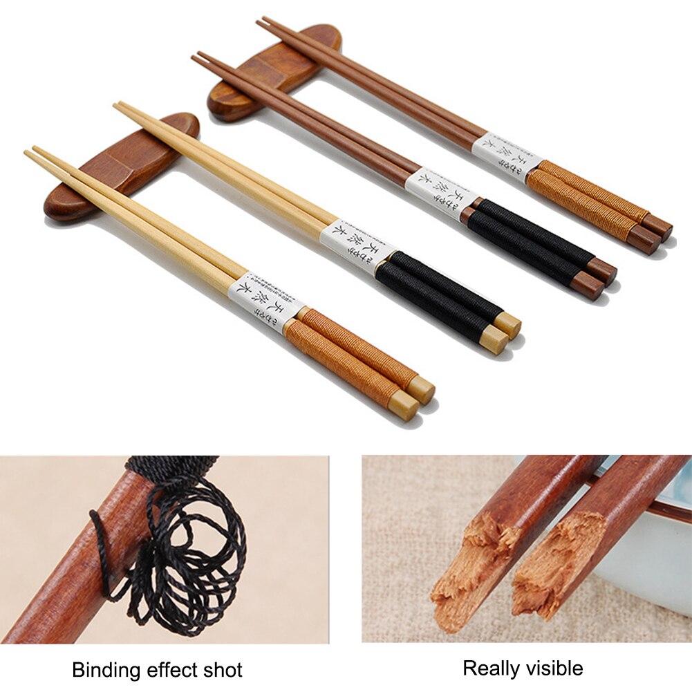 Japanese-Style Natural Handmade Wood Baby Chopsticks Japan/china Eating Ware Chop Sticks With String Round