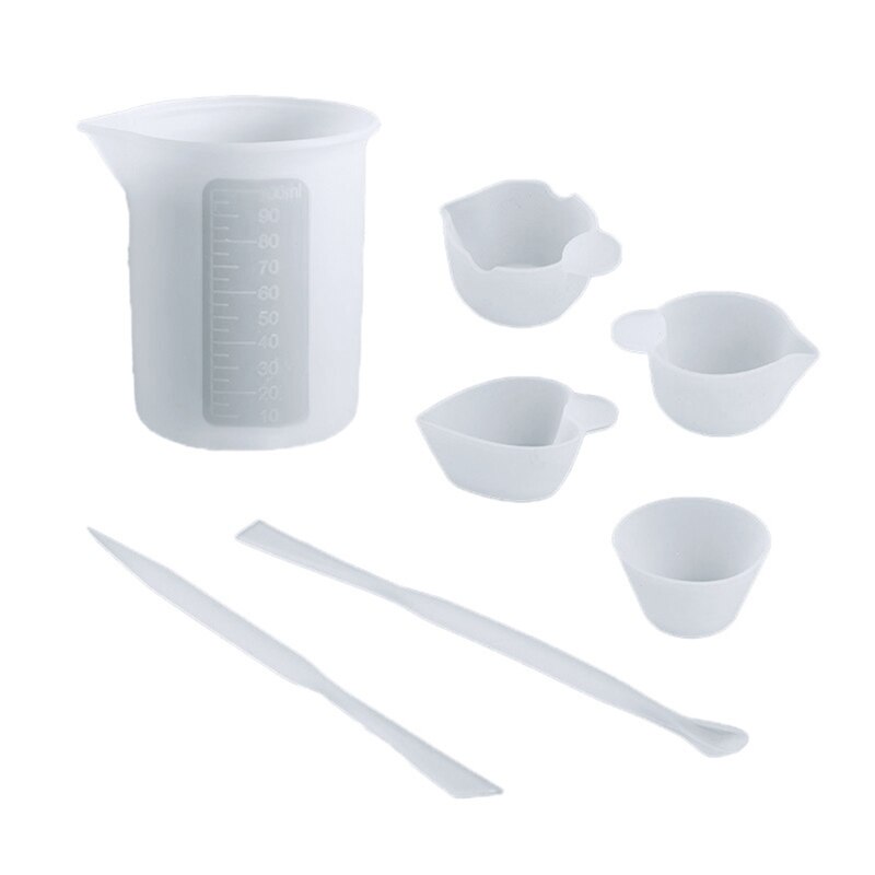1 Set Herbruikbare Hars Art Mengen Maatbekers Siliconen Roer Stok Epoxy Mold Sieraden Maken Diy Tool: 1