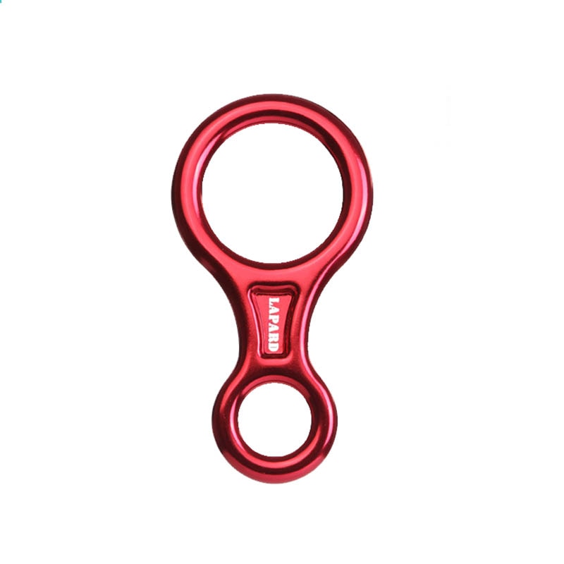 Descenders 35KN Outdoor Climbing 8 Ring Rock Descender Aluminum Magnesium Alloy Portable Slow Descent Abseiling Security Kits