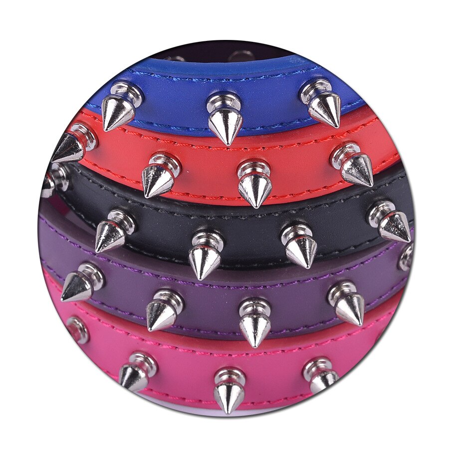 Punk spike pet collar PU leather studded dog leash rope leash pet supplies dog accessories dog collar pitbull german shepherd