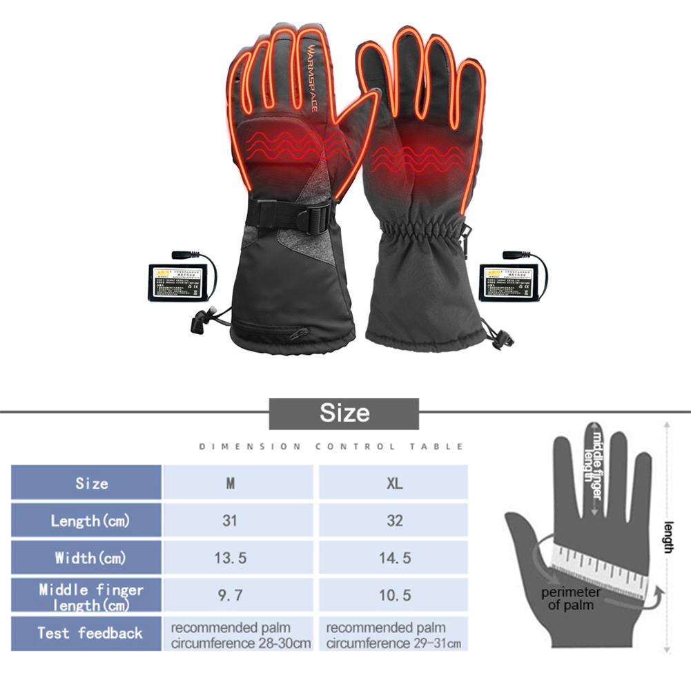 Touchscreen Guanti Riscaldati per Lo Sci Batteria Ricaricabile Da Sci Guanti Guanti Termici Impermeabili Guanti Da Snowboard Scaldino per La Guida di Moto